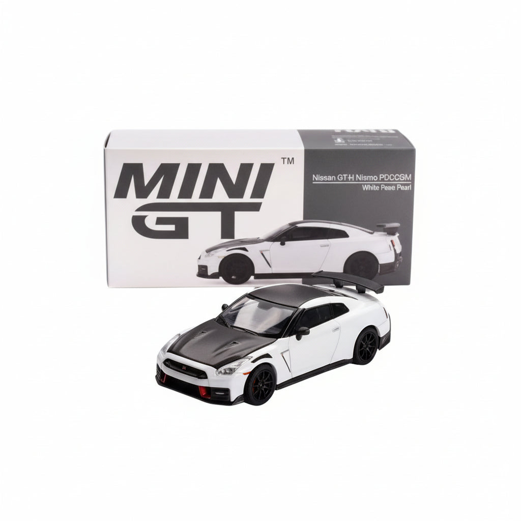 Mini GT 1:64 Nissan GT-R Nismo PDCCGM | White Pearl | Die-Cast Collectible