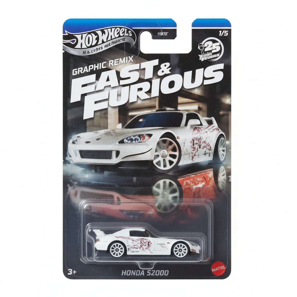 Hot Wheels Silver Series Graphic Remix Fast & Furious Honda S2000 | 1:64 Scale Die-Cast Collectible