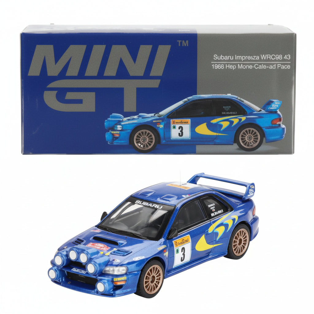 Mini GT 1:64 Subaru Impreza WRC98 #3 Colin McRae | 1998 WRC | Die-Cast Collectible