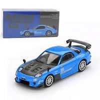 Mini GT 1:64 Mazda RX-7 FD3S RE-Amemiya 20B 3-Rotor | Blue | #61 | Die-Cast Collectible