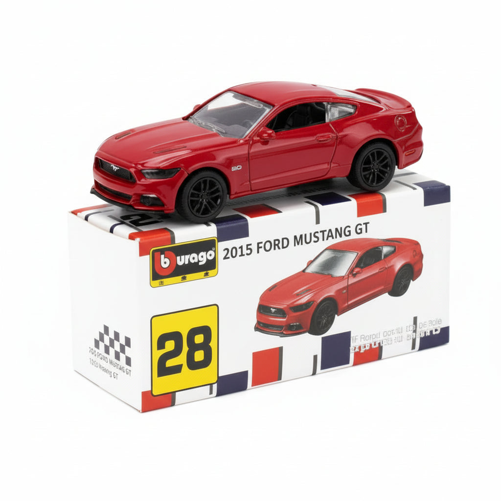 Bburago - 2015 Ford Mustang GT (red) 1:64