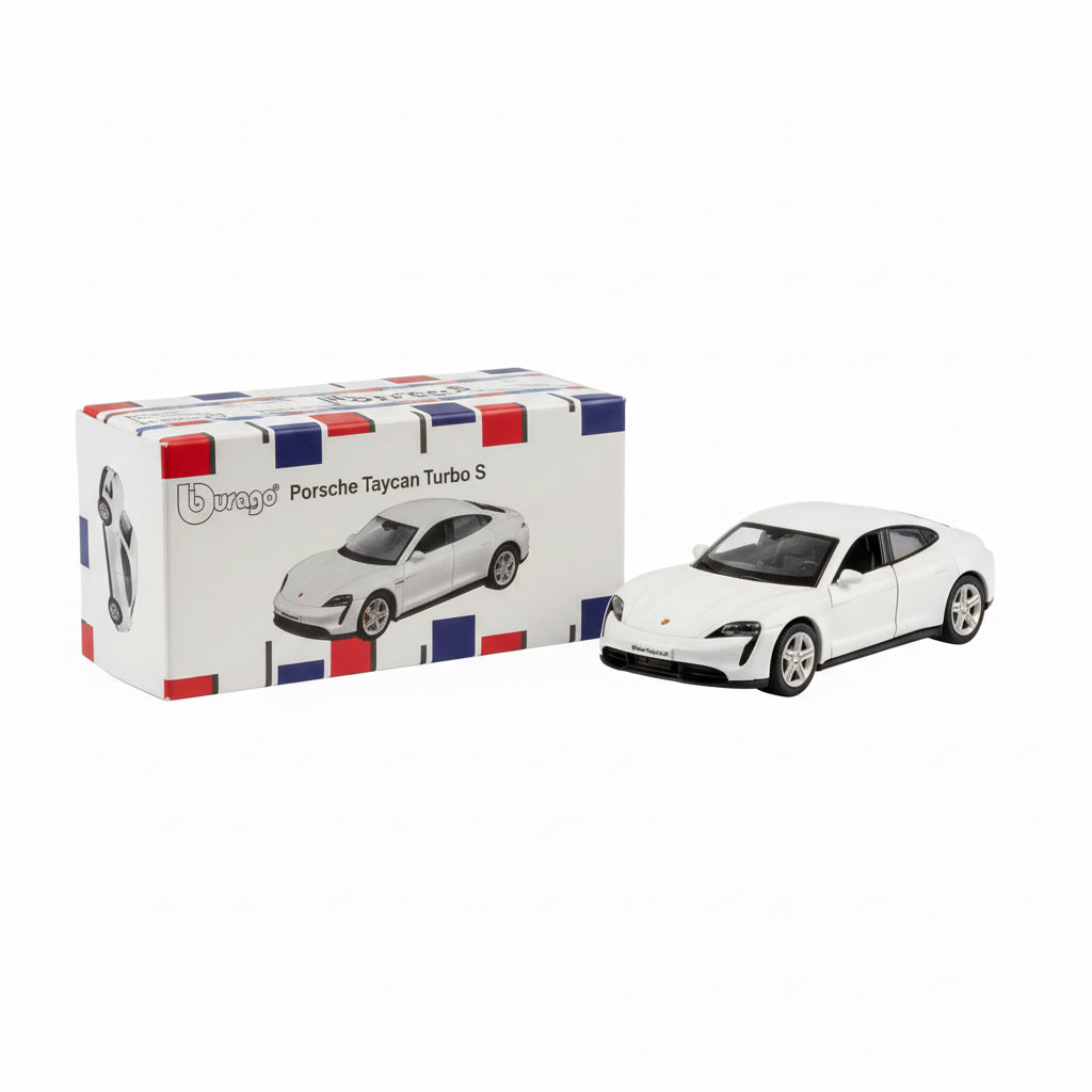 Bburago - Porsche Taycan Turbo S (WHITE) 1:64
