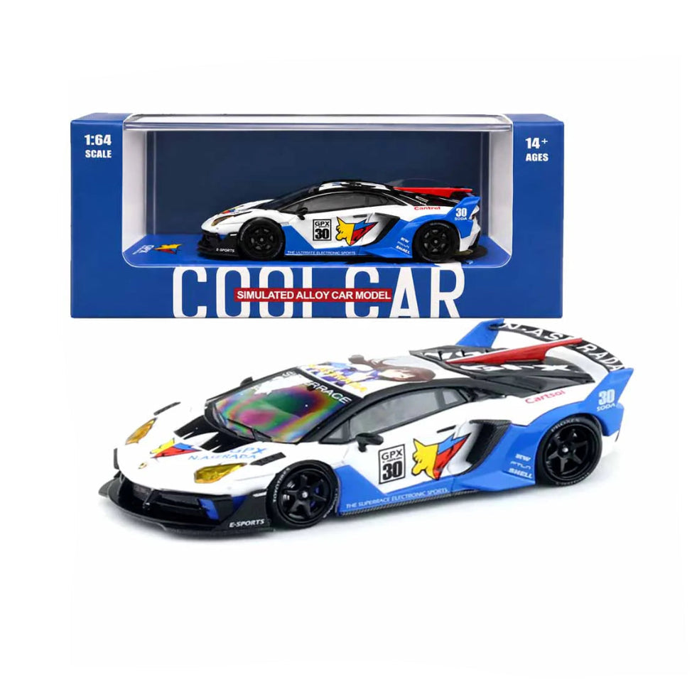 GPX Soda Simulated Alloy Car Model | Blue & White | Die-Cast Collectible
