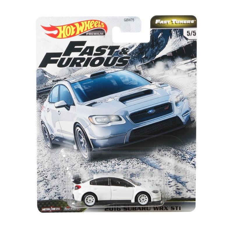 Hot Wheels Premium 1:64 Fast & Furious Fast Tuners — 2016 Subaru WRX STI | White | 5/5 | GBW75 | Die-Cast Collectible