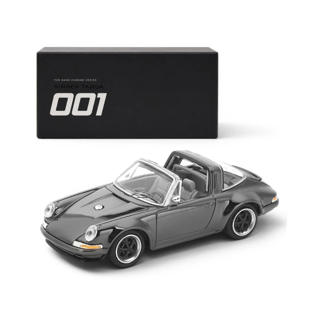 Singer Targa 001 Dark Chrome Series Dark Grey | 1:64 Die-Cast Collectible