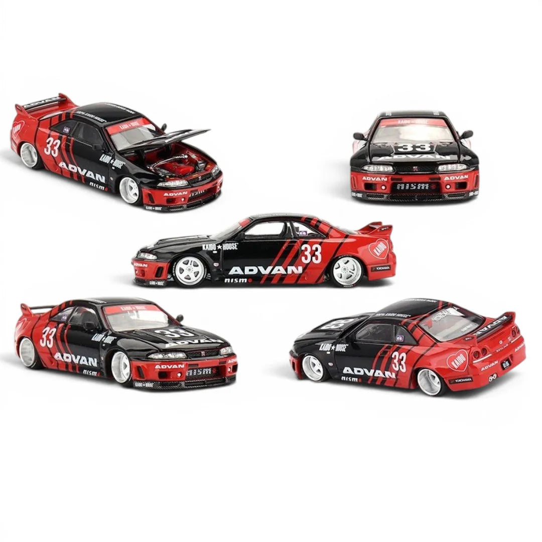 Kaido House x Mini GT Nissan Skyline GT-R R33 | Kaido Works Advan | 1:64 Scale Die-Cast Collectible