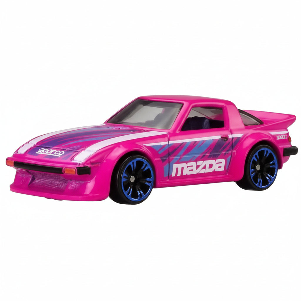 Hot Wheels Silver Series Neon Speeders Mazda RX-7 | 1:64 Scale Die-Cast Collectible