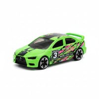 Hot Wheels Silver Series Neon Speeders 2008 Mitsubishi Lancer Evolution | 1:64 Scale Die-Cast Collectible