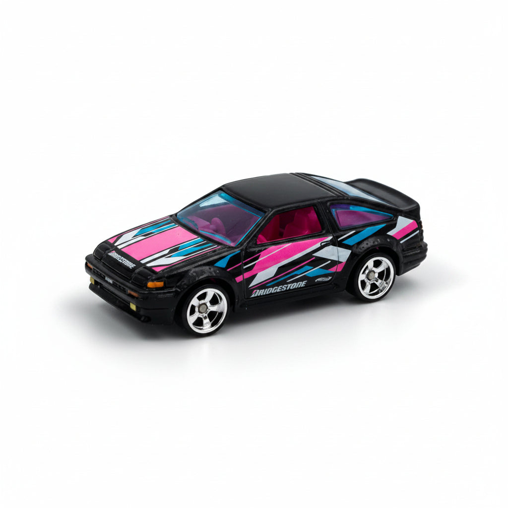 Hot Wheels Silver Series Neon Speeders Toyota AE86 Corolla | 1:64 Scale Die-Cast Collectible