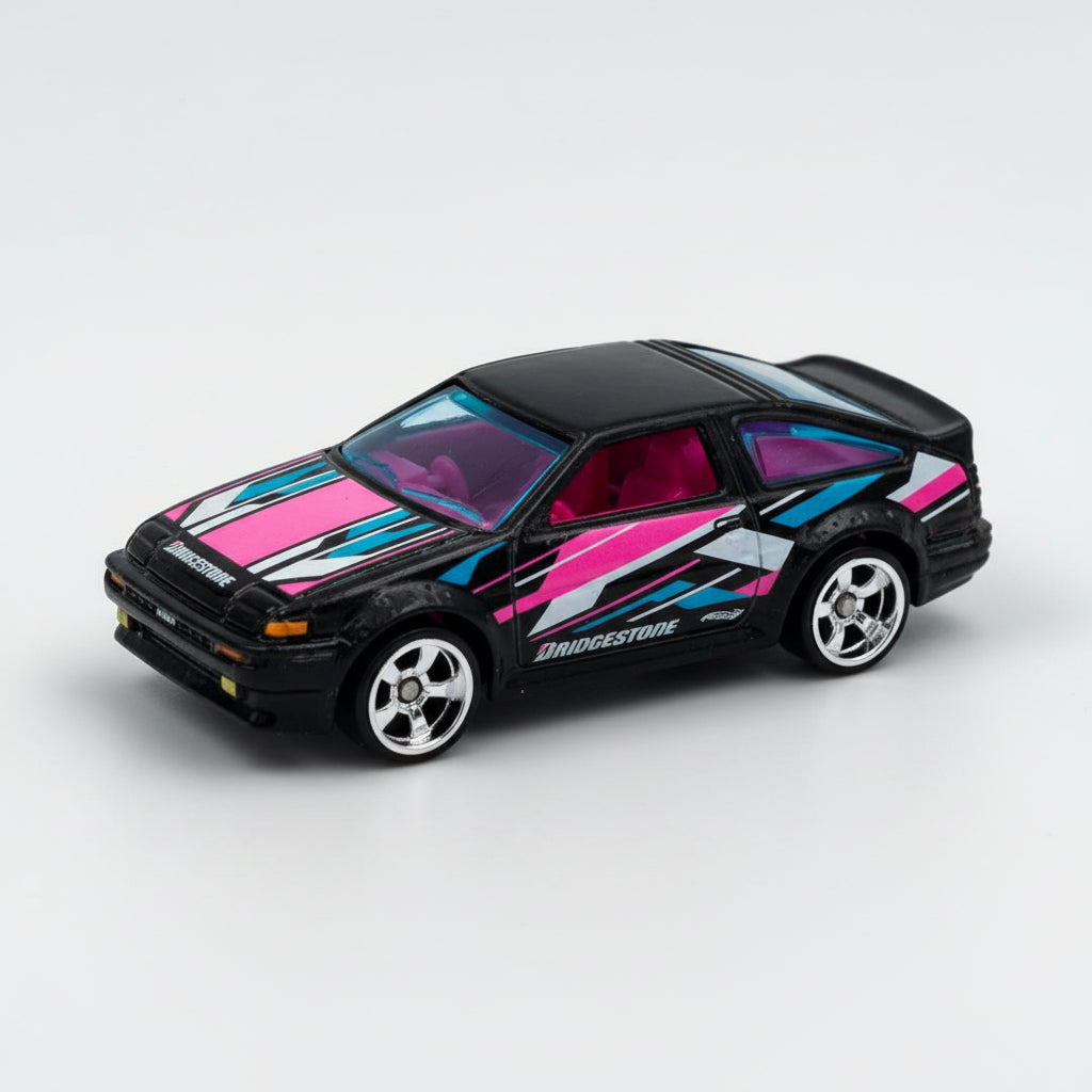Hot Wheels Silver Series Neon Speeders Toyota AE86 Corolla | 1:64 Scale Die-Cast Collectible