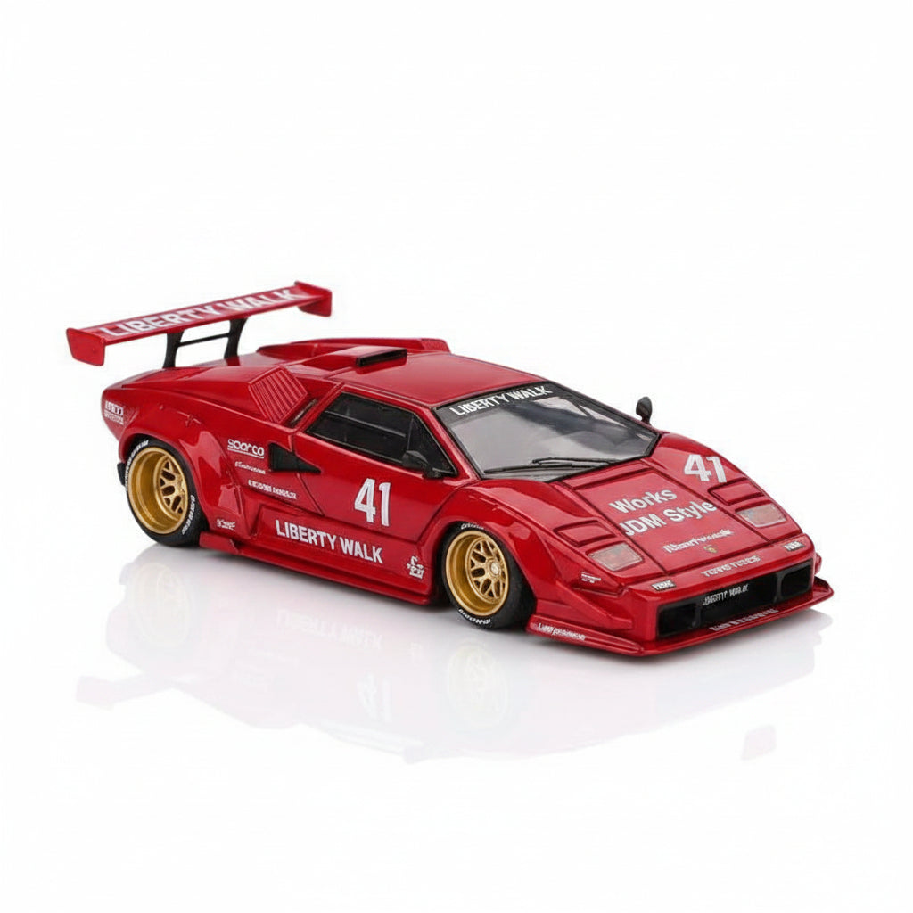 Mini GT 1:64 LB-Works Lamborghini Countach | Red | Die-Cast Collectible