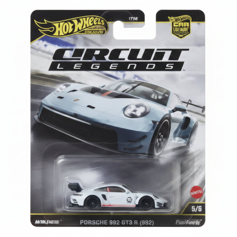 Hot Wheels Premium Circuit Legends Porsche 911 GT3 R (992) | 1:64 Scale Die-Cast Collectible