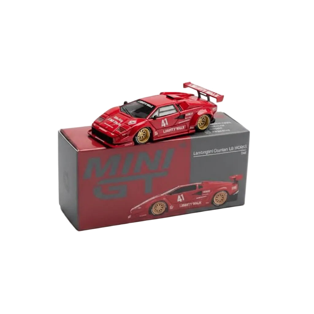 Mini GT 1:64 LB-Works Lamborghini Countach | Red | Die-Cast Collectible