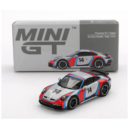 Mini GT Porsche 911 Dakar | Ice Gray Metallic "Rally 1978" | 1:64 Scale Die-Cast Collectible