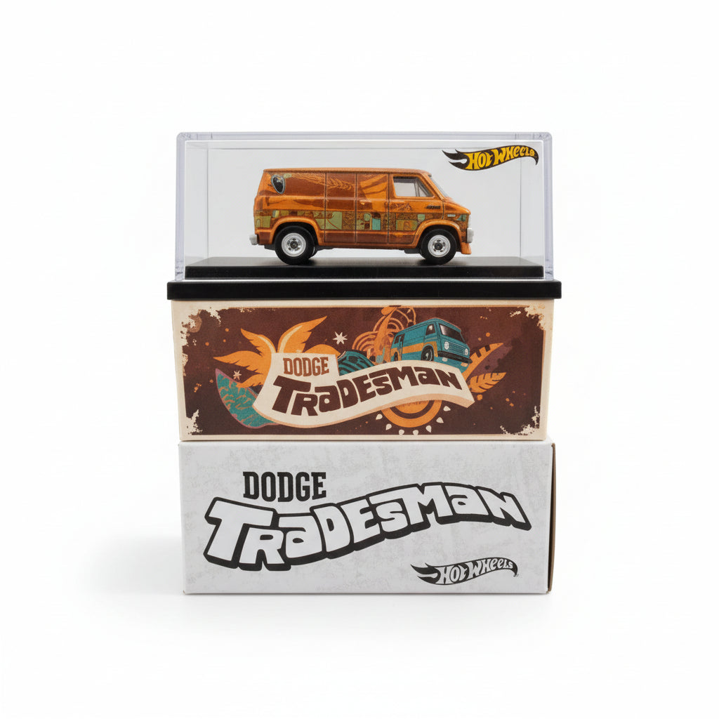 Hot Wheels RLC 1:64 Dodge Tradesman | Spectraflame Orange Bronze | Members Only | Die-Cast Collectible