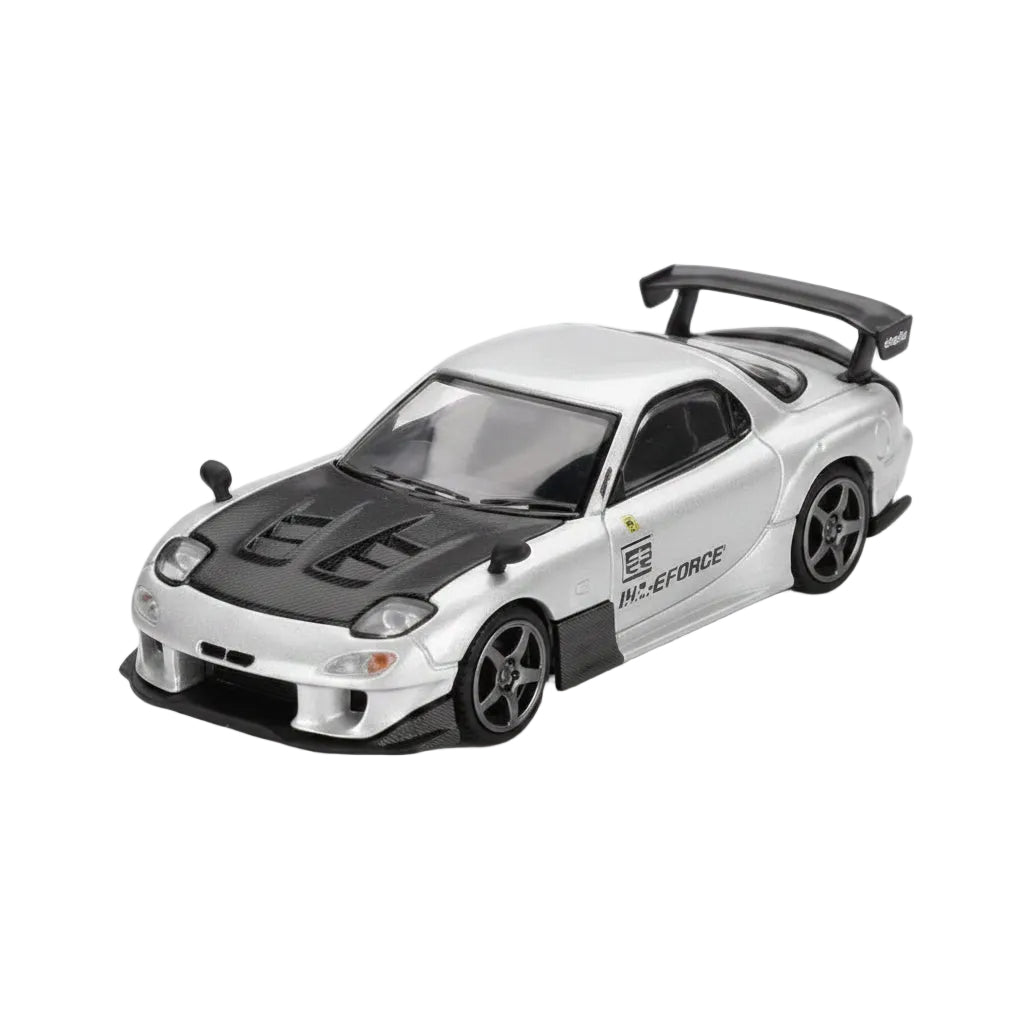 Mini GT Mazda RX-7 RE-Amemiya | Silver Metallic | 1:64 Scale Die-Cast Collectible