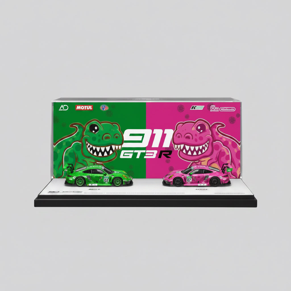 Star Race Porsche 911 GT3 R Rexy Roxy Green & Pink | 1:64 Scale Die-Cast Collectible