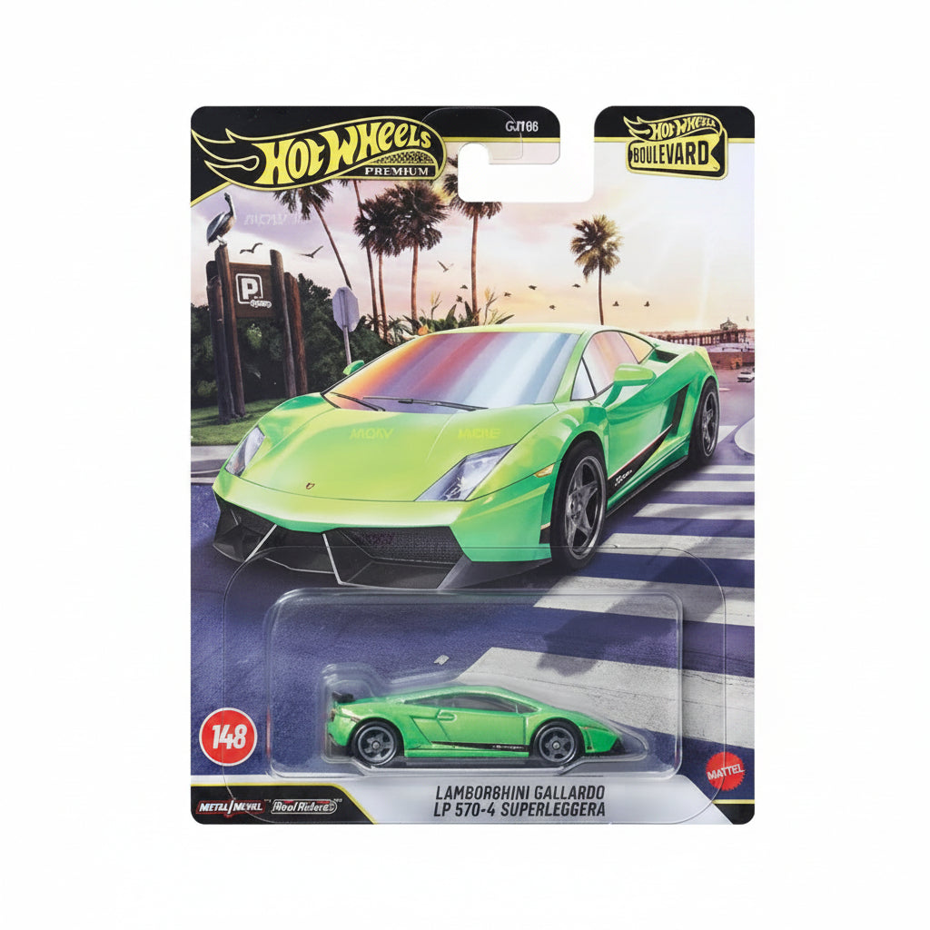 Hot Wheels Premium 1:64 Fast & Furious — Lamborghini Gallardo LP 570-4 Superleggera | Green | Real Riders | Metal/Metal | 5/5 | HNN46 | Die-Cast Collectible