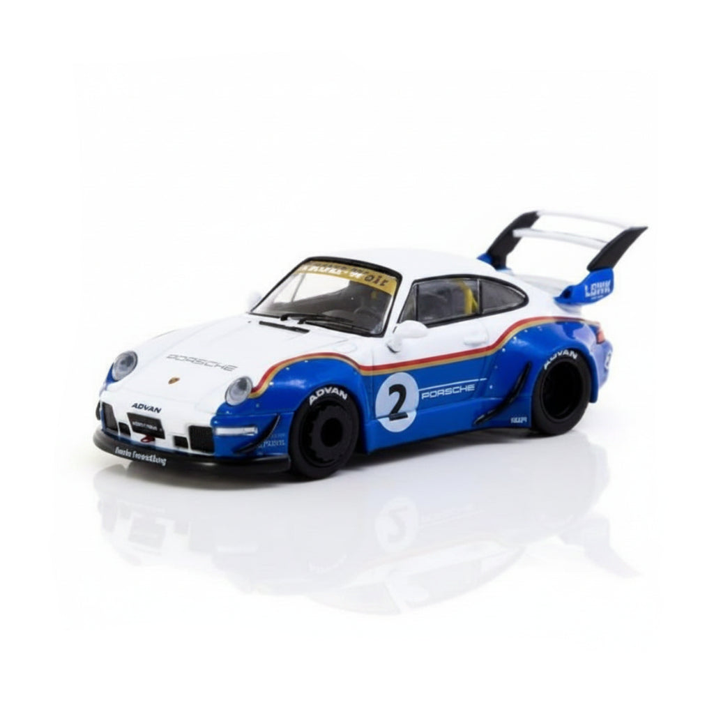 Tarmac Works RWB x Liberty Walk | Blue & White | 1:64 Scale Die-Cast Collectible