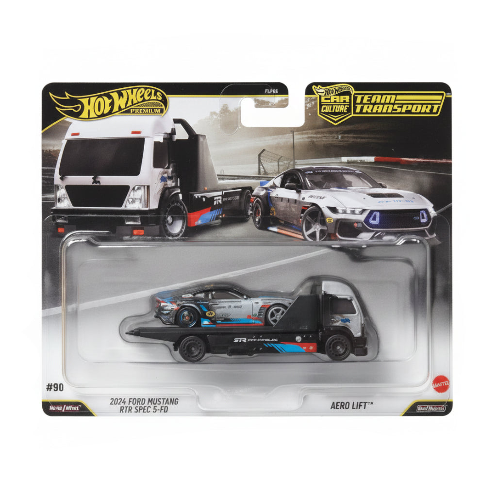 Hot Wheels Premium Team Transport 2024 Ford Mustang RTR Spec 5-FD | 1:64 Scale Die-Cast Collectible