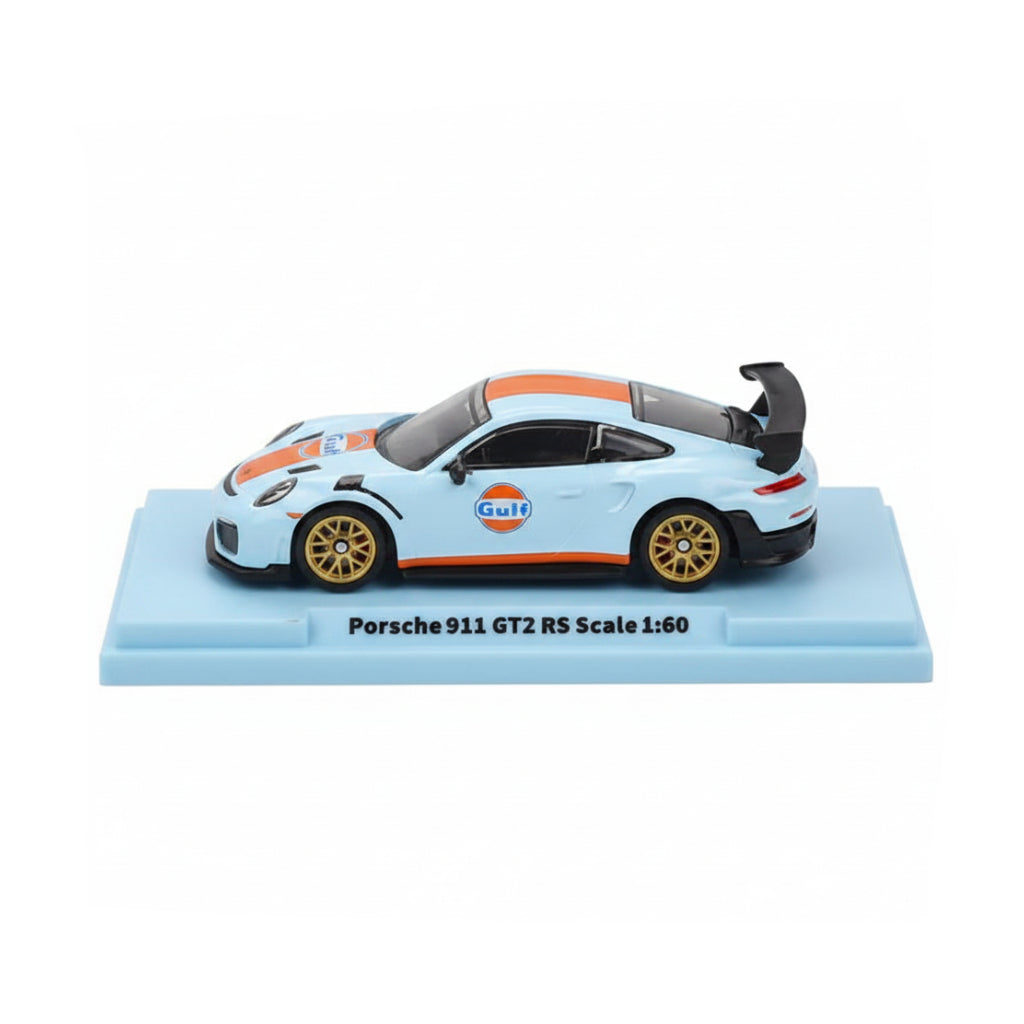 CCA Acrylic Porsche 911 GT2 RS Gulf Blue | 1:64 Die-Cast Collectible