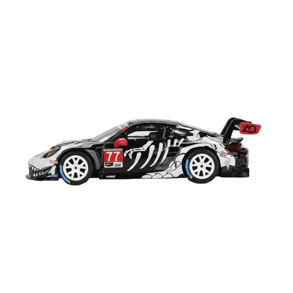 Mini GT Skeleton Rexy - Porsche 911 GT3 R #77 2025 IMSA Petit Le Mans AO Racing | 1:64 Die-Cast Collectible