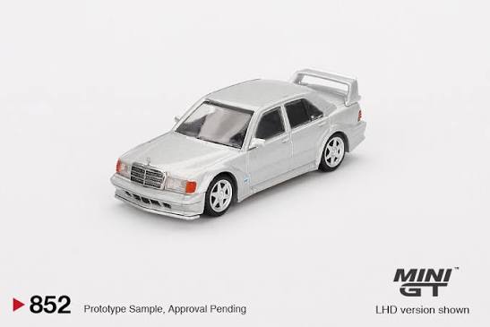 Mini GT #852 Mercedes-Benz 190E 2.5-16 Evolution II Astral Silver | 1:64 Die-Cast Collectible