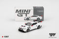 Mini GT #1097 Ford Mustang GTD Spirit of America White | 1:64 Die-Cast Collectible
