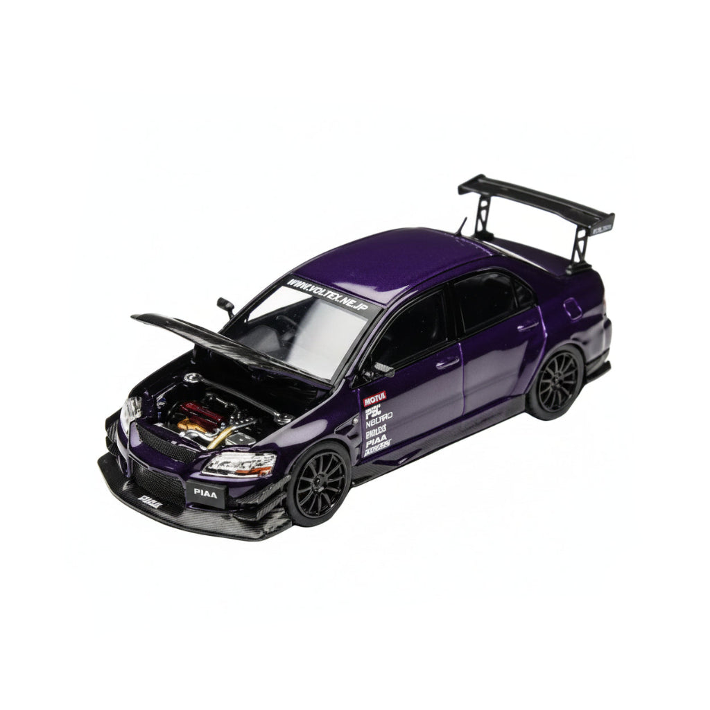 Time Micro Mitsubishi Lancer Evolution IX Purple Wide Body | 1:64 Die-Cast Collectible