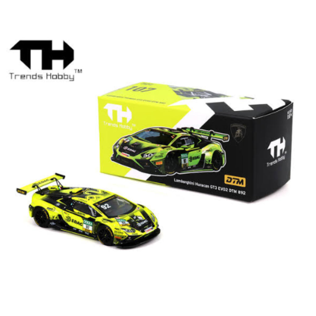 Trends Hobby TH #107 Lamborghini Huracán GT3 EVO2 DTM #92 Lime Green | 1:64 Die-Cast Collectible