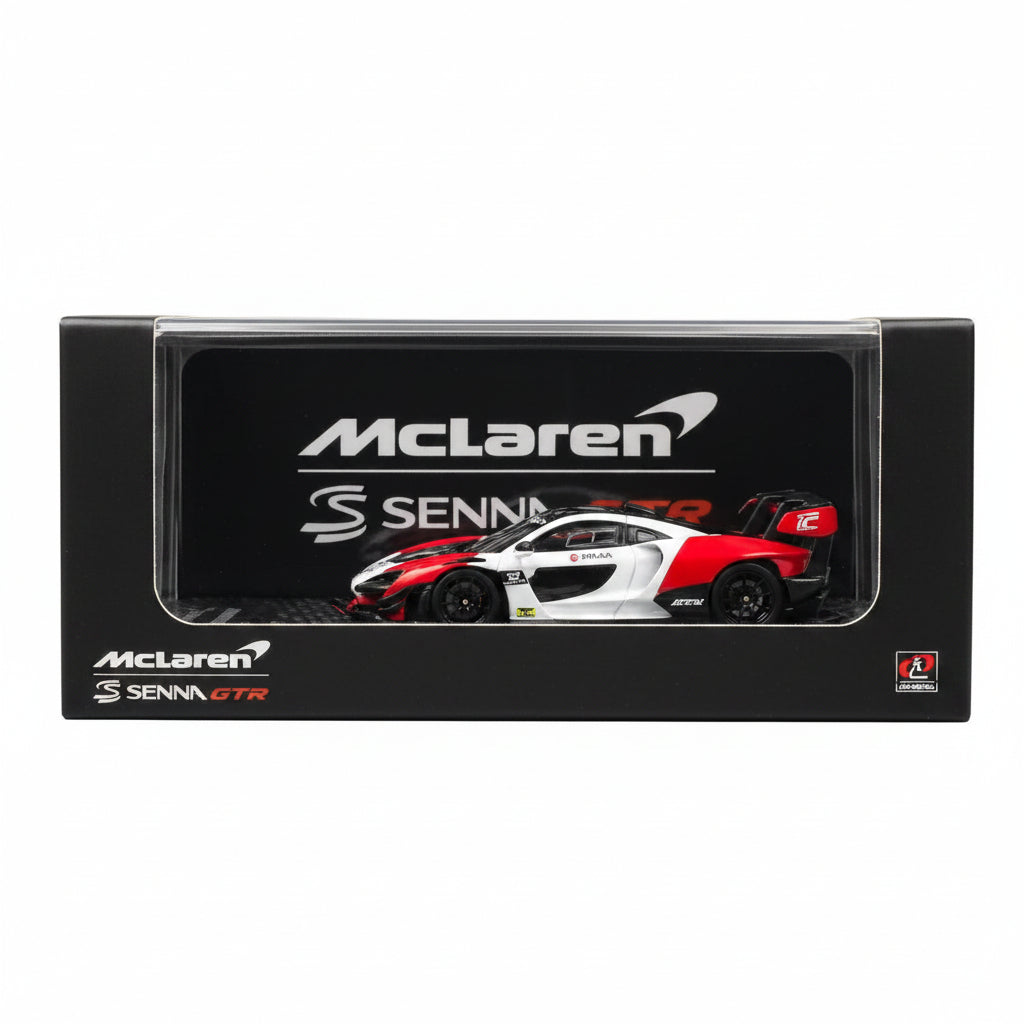 LCD Models 1:64 — McLaren Senna GTR | Red & White | Die-Cast Collectible