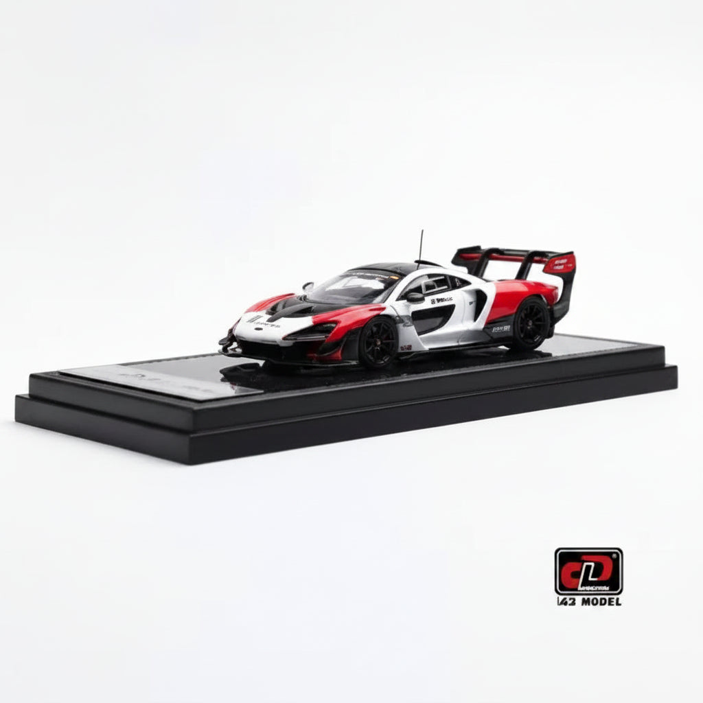 LCD Models 1:64 — McLaren Senna GTR | Red & White | Die-Cast Collectible