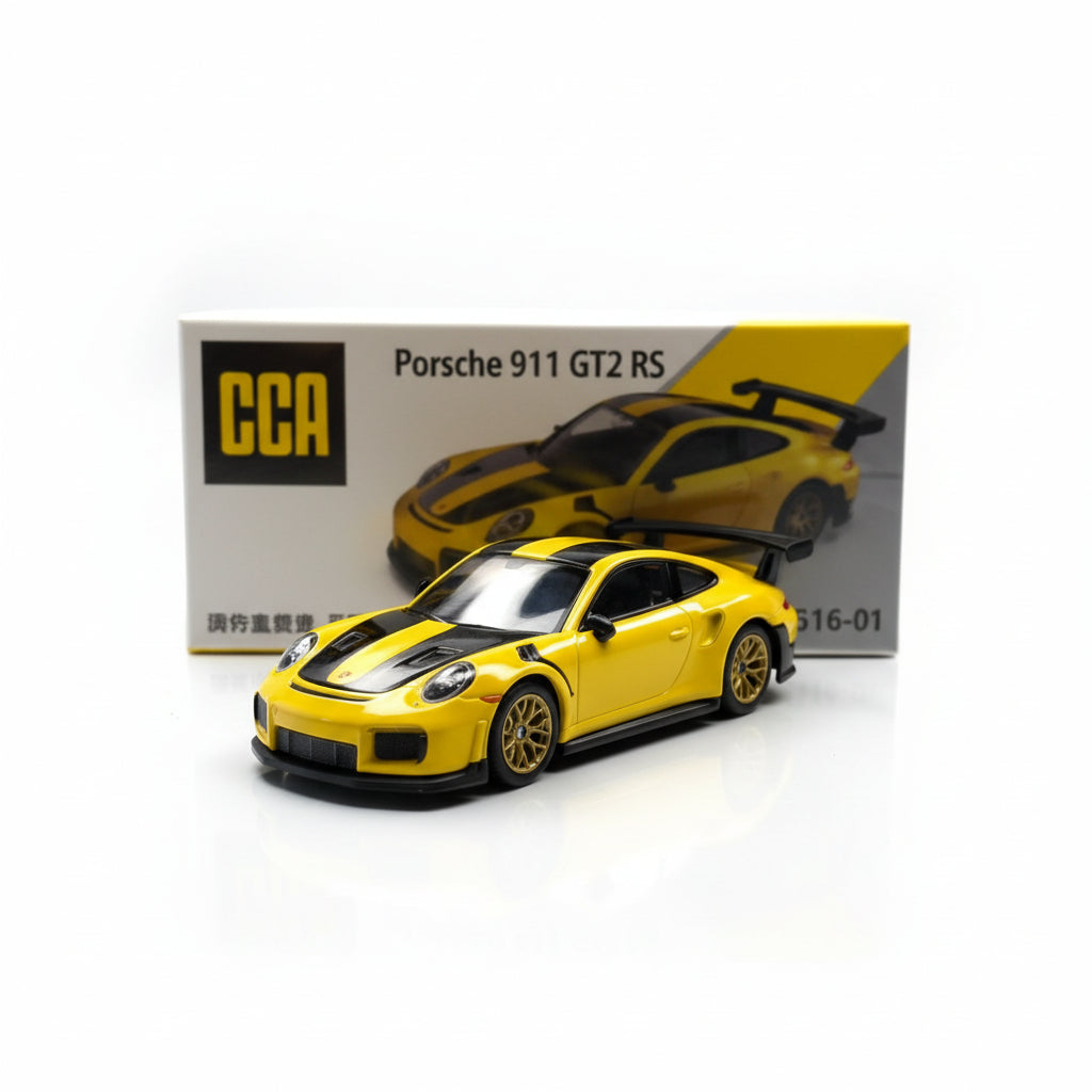 CCA - Porsche 911 GT2 RS (Yellow) 1:64 Die-Cast