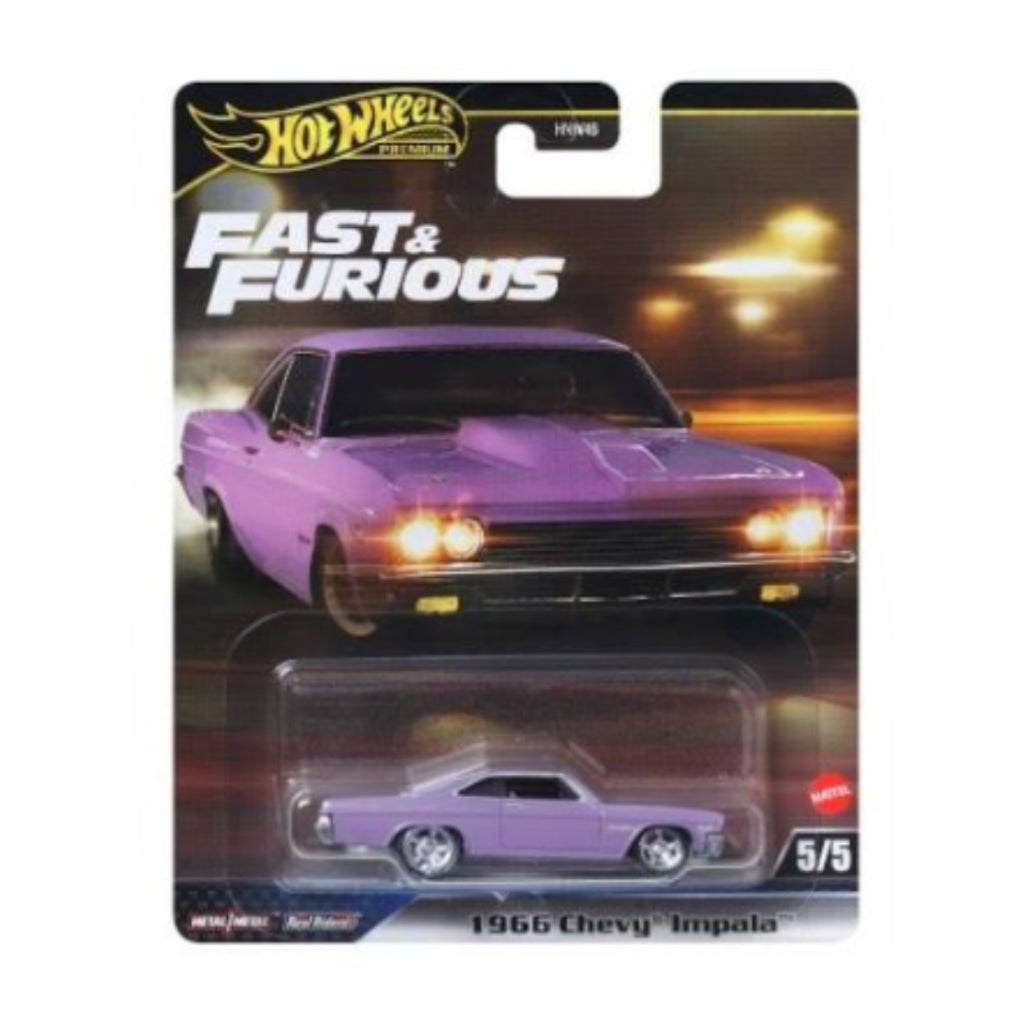 Hot Wheels Premium Fast & Furious 1966 Chevy Impala Purple | 1:64 Scale Die-Cast Collectible