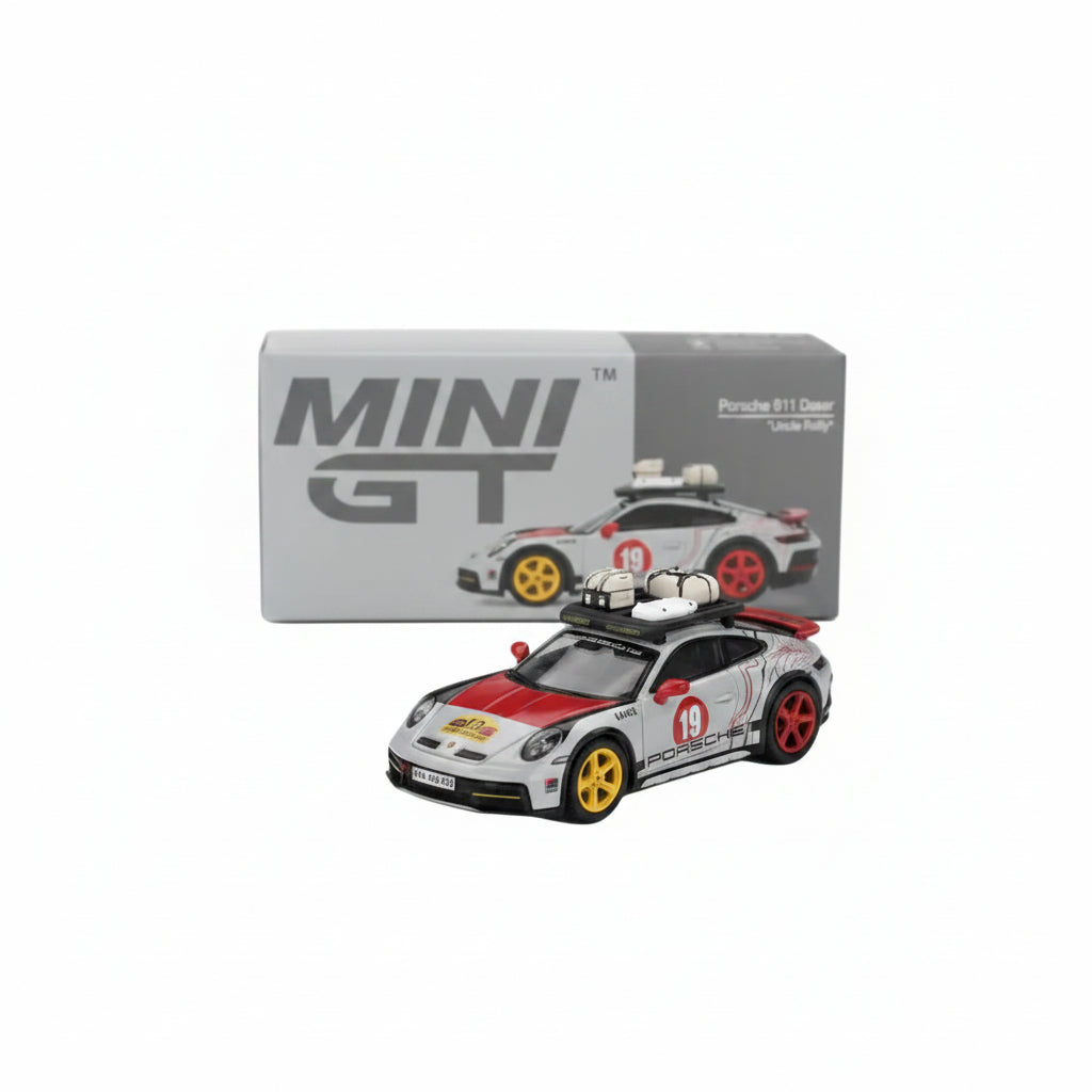 Mini GT 1:64 — Porsche 911 Dakar | Uncle Rally Livery | Die-Cast Collectible