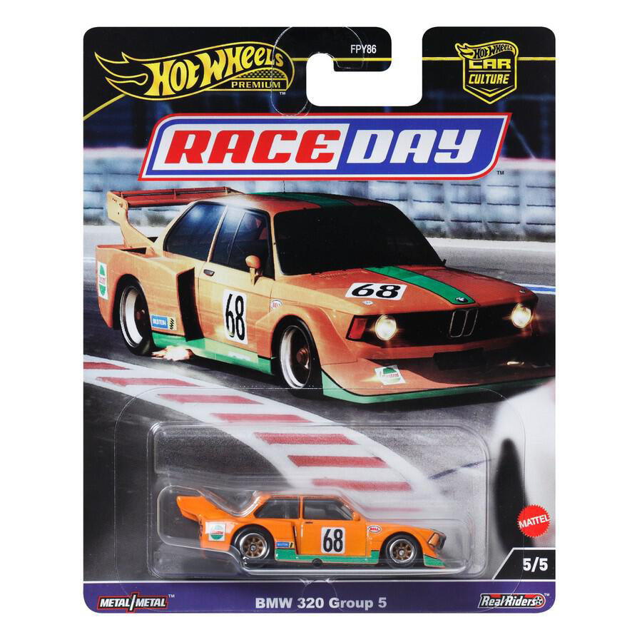 Hot Wheels Premium 1:64 Car Culture Race Day — BMW 320 Group 5 | Orange #68 Racing Livery | 5/5 | FPY86 | Die-Cast Collectible