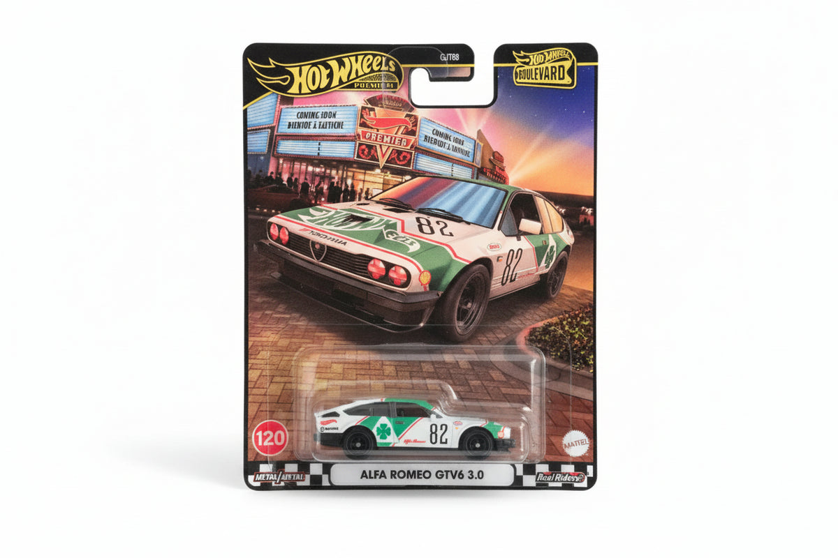 Hot Wheels Premium Boulevard Alfa Romeo GTV6 3.0 | 1:64 Scale Die-Cast Collectible