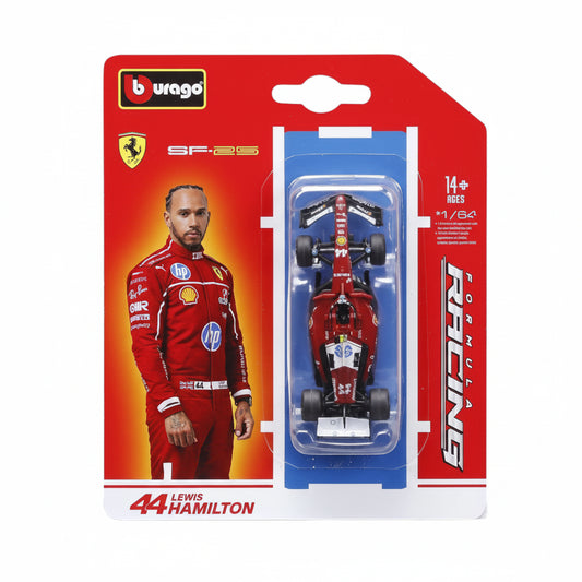 Bburago 1:64 Ferrari SF-25 #44 Lewis Hamilton – Official Formula Racing Diecast Model Car