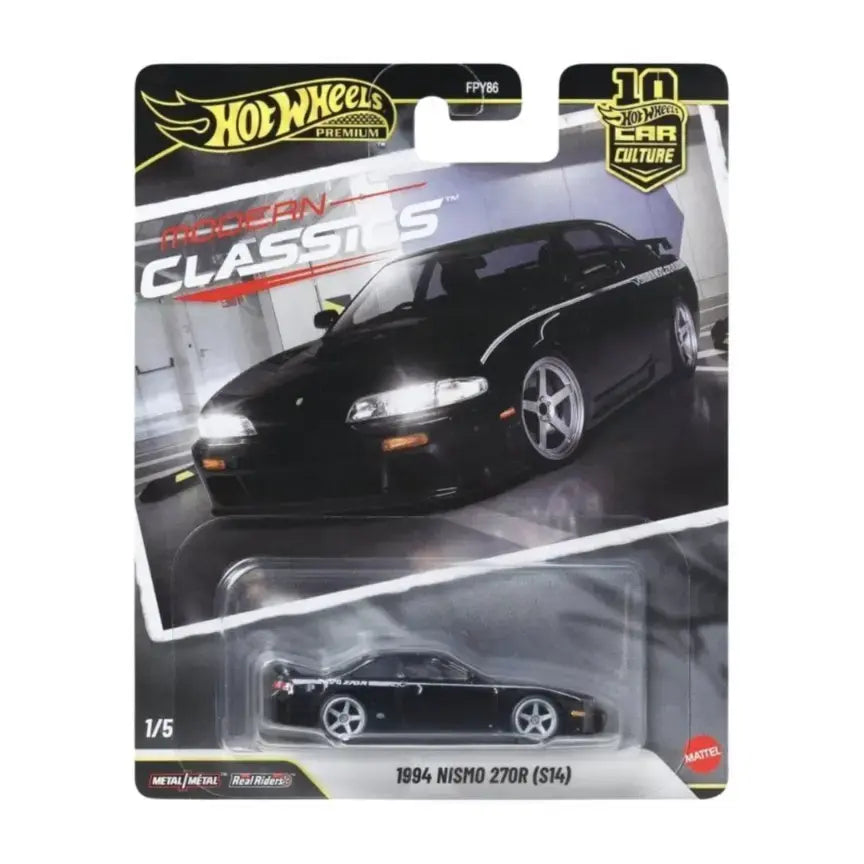 Hot Wheels Premium 1:64 — 1994 Nissan Silvia NISMO 270R (S14) | 10th Anniversary Modern Classics | Die-Cast Collectible