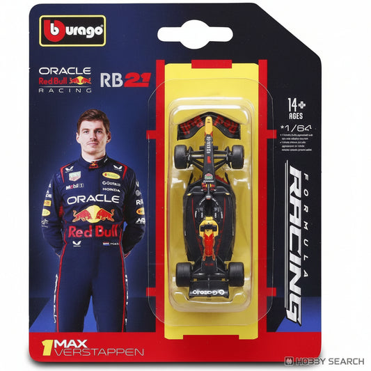 Bburago 1:64 Red Bull Racing RB21 #1 Max Verstappen – Official F1 Diecast Model Car