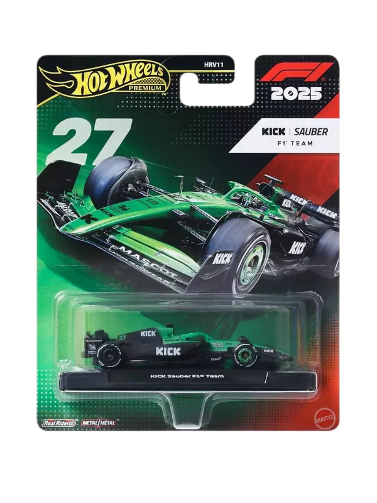 Hot Wheels Premium 1:64 — Kick Sauber F1 Team C45 | #27 Nico Hülkenberg | 2025 Formula 1 | Official Die-Cast