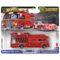 Hot Wheels Team Transport Ferrari 250 GTO & Fiat 642 RN2 Bartoletti Transporter | 1:64 Scale Die-Cast Set