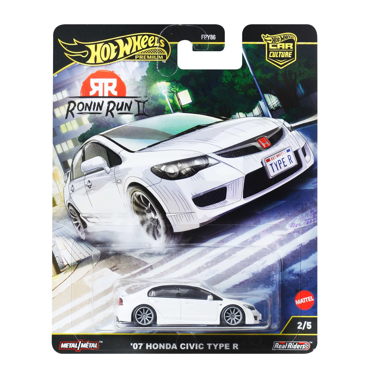 HOTWHEELS PREMIUM CAR CULTURE RONIN RUN 2 '07 HONDA CIVIC TYPE R