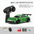 SDX DA25006 Porsche 911 GT3 #24 Rexy Green Dinosaur 1:43 4WD Drift Alloy RC Car 2.4GHz