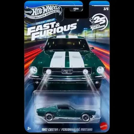1967 Custom/ Personalise Mustang ( Hotwheels Silver Series )