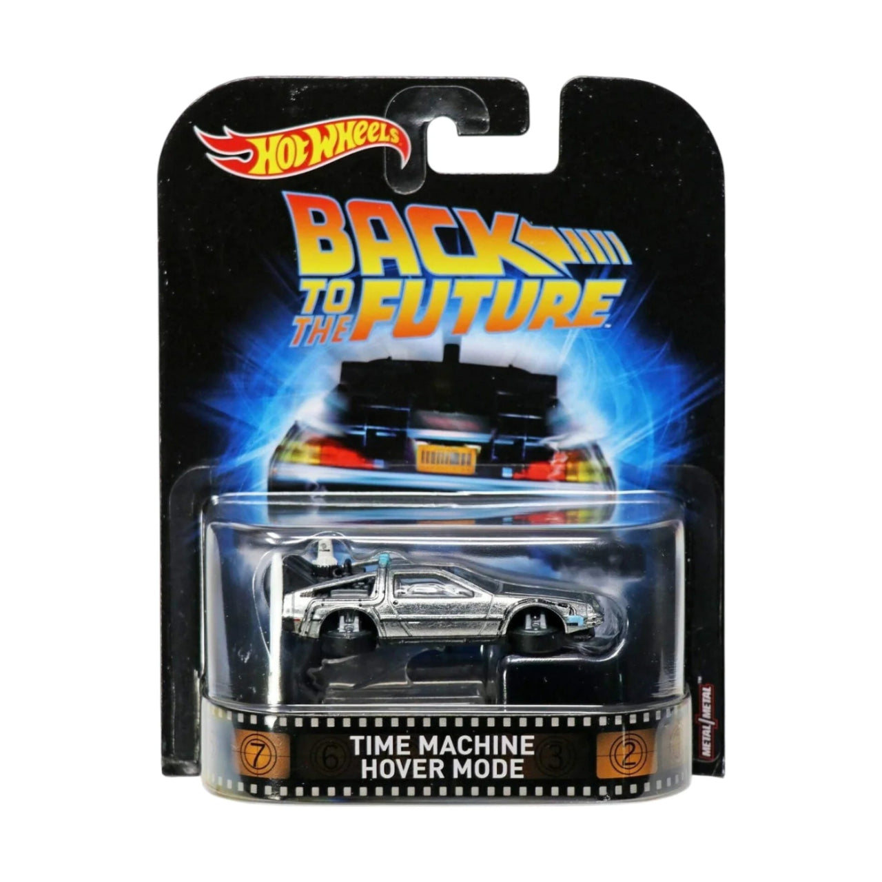 Hot Wheels Retro Entertainment Back to the Future DeLorean Time Machine Hover Mode | 1:64 Die-Cast Collectible