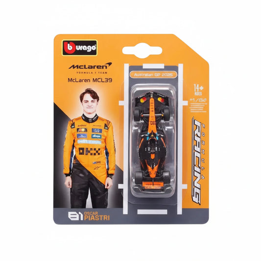 Bburago 1:64 McLaren MCL39 #81 Oscar Piastri – Official F1 Diecast Model Car