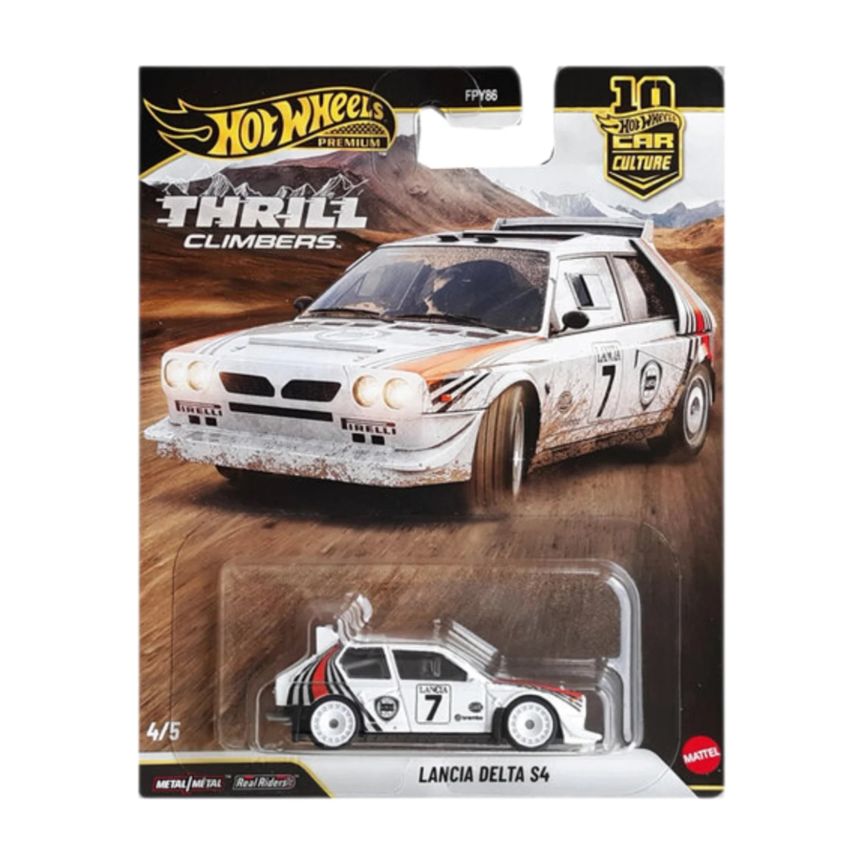 Hot Wheels Premium Car Culture Thrill Climbers Lancia Delta S4 | 1:64 Scale Die-Cast Collectible
