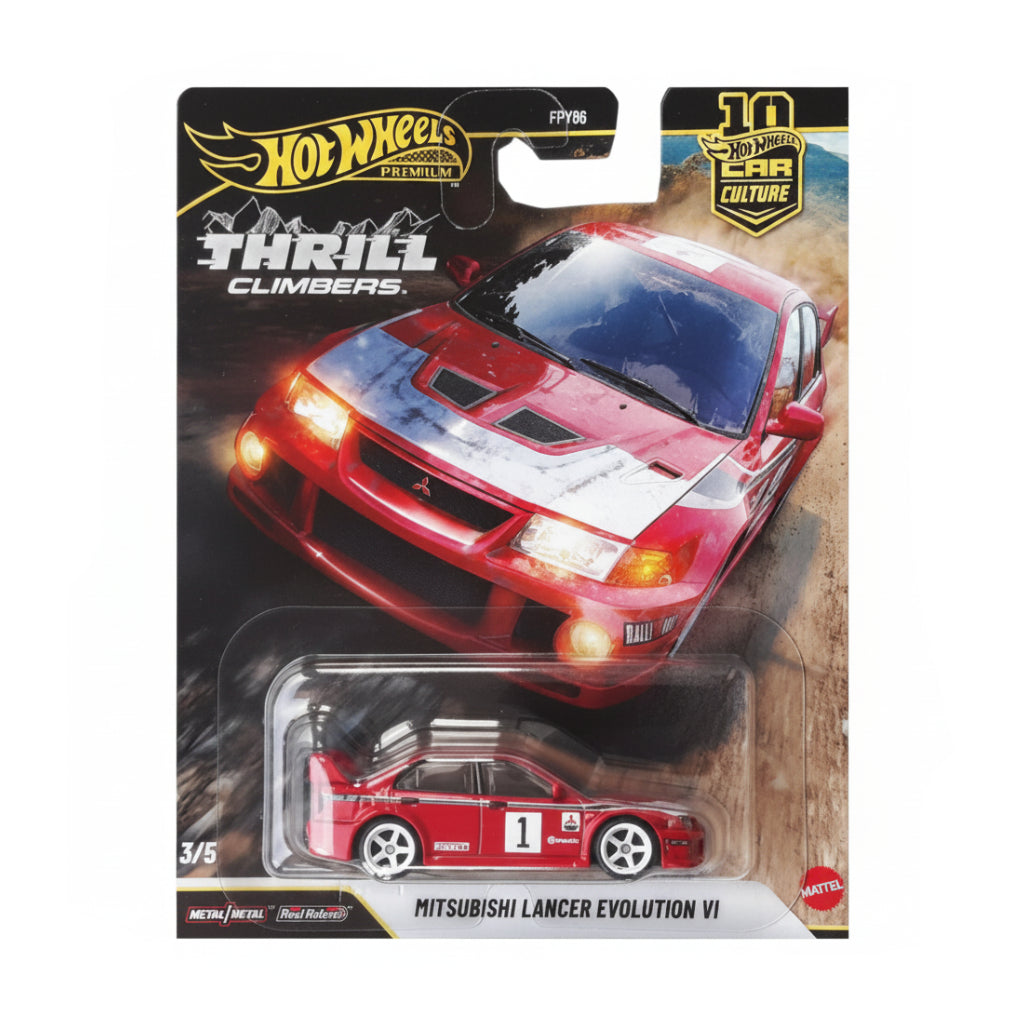 Hot Wheels Premium Mitsubishi Lancer Evolution VI | 1:64 Scale Die-Cast Collectible