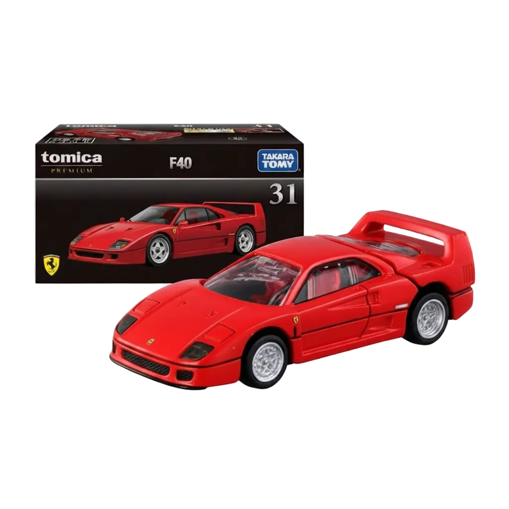 Tomica Premium Ferrari F40 | Red | 1:64 Scale Die-Cast Collectible